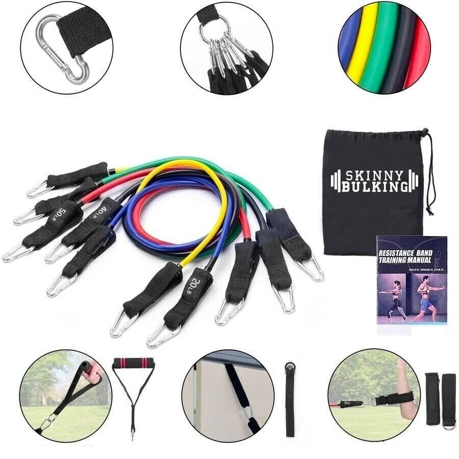 11 Pieace Resistance Bands Set